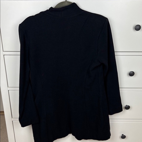 NWT Nic & Zoe Black Onyx Sweater Blazer One Button - L - Picture 9 of 10